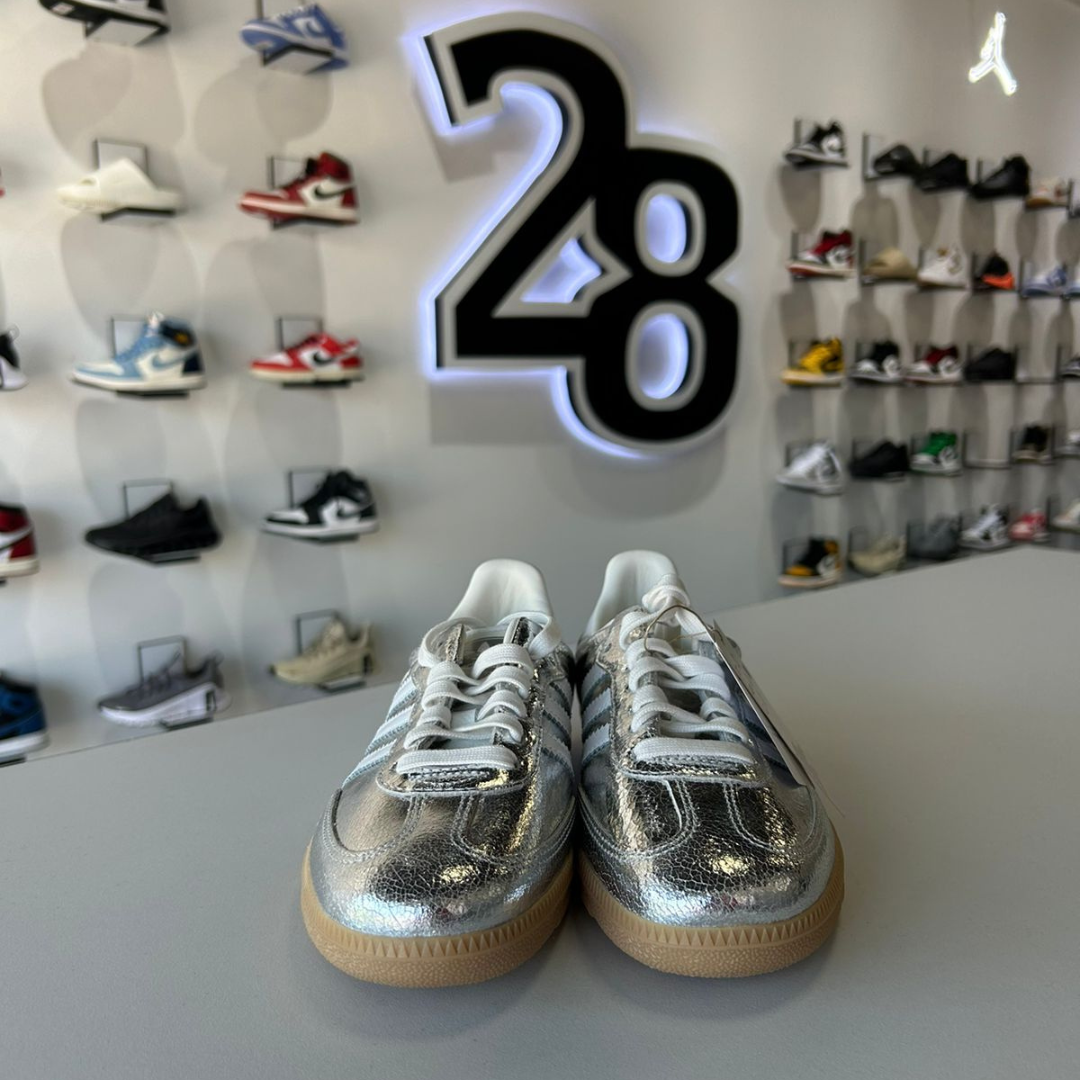 ADIDAS SAMBA "SILVER METALLIC CRACKED LEATHER"