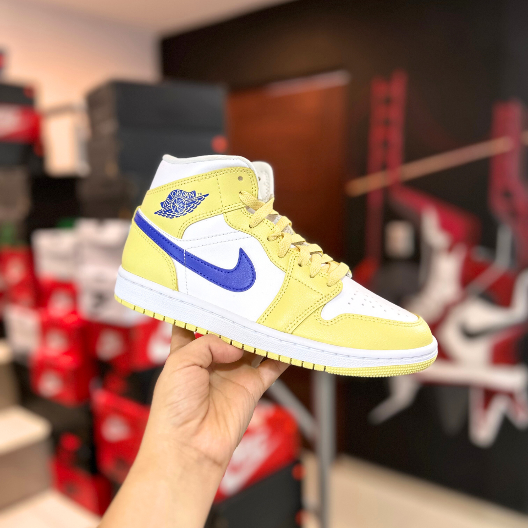 AIR JORDAN 1 MID LIGHT LEMON