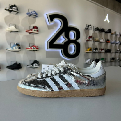 ADIDAS SAMBA "SILVER METALLIC CRACKED LEATHER"